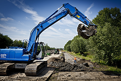 Baustelle einer Erdkabeltrasse