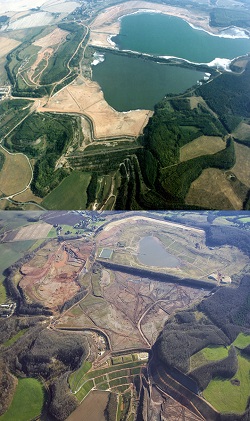 Abb. 1: Absetzanlage Culmitzsch (1991 und 2011)