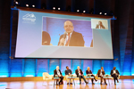 BGR-Präsident Prof. Dr. Ralph Watzel (Bildmitte) wies bei einer Podiumsdiskussion während des UN-Gipfels auf das sozioökonomische Potenzial der Grundwasserressourcen für die Entwicklung in Sub-Sahara Afrika hin.