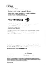 Akkreditierungsurkunde Gesteinsmechanisches Labor