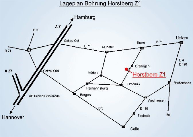 Lageplan Bohrung Horstberg Z1