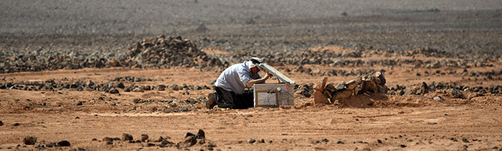 Geophysikalische Messung in Jordanien