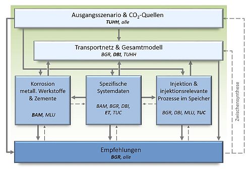 Arbeitsorganisation im Projekt CLUSTER