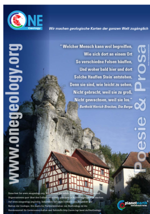 Poster zum Projekt OneGeology. Thema: Poesie & Prosa