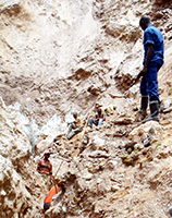 Differentiating legal and illegal involvement of securiy forces in artisanal mining is not always straightforward (police officer at coltan mine in Burundi)